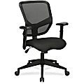 Lorell® Executive Ergonomic Mesh/Fabric Mid-Back Chair, Black