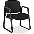 Lorell® Fabric-Upholstered Guest Chair, Black