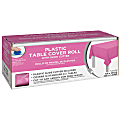 Amscan Boxed Plastic Table Roll, Bright Pink, 54” x 126’