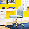 Serta® Essentials Mid-Back Computer Chair, Blue Sky/Chrome