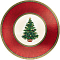 Amscan Classic Christmas Tree Paper Plates, 7", 8 Plates Per Pack, Set Of 5 Packs