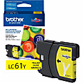 Brother LC61Y Original Ink Cartridge - Inkjet - 325 Pages - Yellow - 1 Each 1 thumbnail image