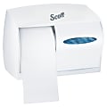 Kimberly-Clark® Coreless Double-Roll Bathroom Tissue Dispenser, 6" x 11" x 7.6", White 1 thumbnail image
