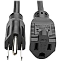 Eaton Tripp Lite Series Power Extension Cord, NEMA 5-15P to NEMA 5-15R - 10A, 120V, 18 AWG, 3 ft. (0.91 m), Black - P022003 1 thumbnail image