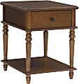 Powell Heaton Side Table With 1 Drawer And Shelf, 26"H x 20"W x 24"D, Hazelnut 1 thumbnail image