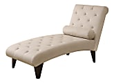 Monarch Specialties Chaise Lounger, Taupe Velvet