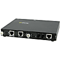 Perle SMI-1000-S2ST120 Gigabit Ethernet Media Converter - 2 x Network (RJ-45) - 1 x ST Ports - Management Port - 1000Base-FX, 1000Base-T - 74.56 Mile - Rack-mountable, Wall Mountable, Rail-mountable