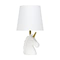 Simple Designs Sparkling Unicorn Table Lamp, 16"H, Gold/White 1 thumbnail image
