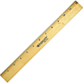 Westcott® Wood Ruler, Single Edge, 12"