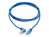 Tripp Lite N204-S07-BL-LA Cat.6 UTP Patch Network Cable - First End: 1 x RJ-45 Male Network - Second End: 1 x RJ-45 Male Network - 1 Gbit/s - Patch Cable - Gold Plated Contact - 28 AWG - Blue