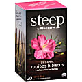 Steep by Bigelow® Rooibos Hibiscus Herbal Tea Bag - Herbal Tea - 1.6 oz - 20 Teabag - Decaffeinated - GMO Free - Kosher - Organic - 20 / Box 1 thumbnail image