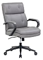Serta® SitTrue™ Belterra Faux Leather Mid-Back Manager Chair, Gray 1 thumbnail image