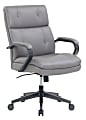 Serta® SitTrue™ Belterra Faux Leather Mid-Back Manager Chair, Gray