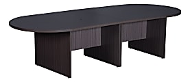 Boss Office Products 120"W Wood Race Track Conference Table, Driftwood  1 thumbnail image