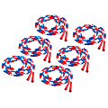 Champion Sports Plastic Segmented Jump Ropes, 16', Red/White/Blue, Pack Of 6 Jump Ropes 1 thumbnail image