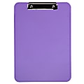 JAM Paper® Plastic Clipboards with Metal Clip, 9" x 13", Purple