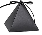Taylor Party, Event And Ceremony Pyramid Treat/Favor Boxes, 3" x 3-1/2", Black Shimmer, Pack Of 25 Boxes 1 thumbnail image