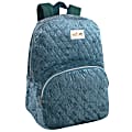 Delias Crushed Velvet Backpack, Teal 1 thumbnail image