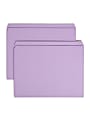 Smead® File Folders, Letter Size, Straight Cut, Lavender, Box Of 100 1 thumbnail image