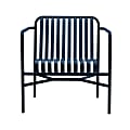 Eurostyle Enid Outdoor Furniture Steel Lounge Chair, Dark Blue