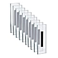 Azar Displays Magnet Back Vertical U-Frame Sign Holders, 7”H x 2”W x 1/4”D, Clear, Pack Of 10 Sign Holders 1 thumbnail image