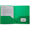 Business Source 2-Pocket Poly Portfolio, Letter Size, 8-1/2" x 11", Green 1 thumbnail image