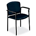 HON® 4070-Series Pagoda Stacking Guest Chairs, 33"H x 27 1/2"W x 22 1/2"D, Black/Mariner, Set Of 2