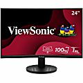 ViewSonic VA2416C 24 Inch Full HD 1080p Frameless Curved Monitor with Variable Refresh Rate, Eye Care, HDMI, and DisplayPort Inputs  - VA2416C 1 thumbnail image