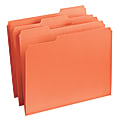 Smead® 1/3-Cut 2-Ply Color File Folders, Letter Size, Orange, Box Of 100