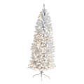 Nearly Natural Slim Artificial Christmas Tree, 6', White 1 thumbnail image