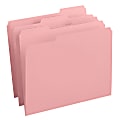 Smead® Color File Folders, With Reinforced Tabs, Letter Size, 1/3 Cut, Pink, Box Of 100