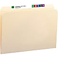 Smead® Manila Reinforced Tab Fastener Folders, Legal Size, Straight Cut, Pack Of 50