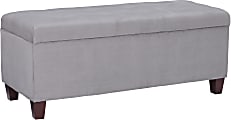 Linon Rae Storage Ottoman, Black/Gray 1 thumbnail image