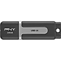 PNY 256GB Turbo Attache 2 USB 3.0 Flash Drive - 256 GB - USB 3.0 - Silver, Charcoal Gray - 1 Year Warranty