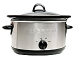 Chefman® Oval Slow Cooker, 6-Quart, Silver