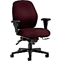 HON® 7800 Series Mid-Back Task Chair With Arms, 42"H x 30 1/2"W x 35"D, Wine/Black