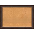 Amanti Art Non-Magnetic Cork Bulletin Board, 41" x 29", Natural, Wildwood Brown Narrow Wood Frame