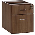 Lorell® Essentials 16"W Vertical 2-Drawer Fixed Pedestal Box/File Cabinet For Computer Desk, Walnut 1 thumbnail image