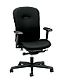 HON® Mirus Mid-back Task Chair, 43 1/2"H x 27 1/2"W x 38"D, Black Frame, Black Fabric