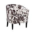 Linon Cullman Microfiber Club Chair, Brown Cow 1 thumbnail image