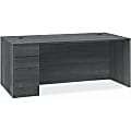 HON 10500 H105898L Pedestal Desk, 29.5"H x 66"W x 36"D, 3 x Box, File Drawer(s)Left Side, Sterling Ash 1 thumbnail image