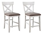 Coast to Coast Counter-Height Dining Chairs, Brown, Set Of 2 Chairs