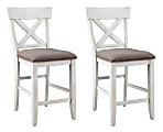 Coast to Coast Counter-Height Dining Chairs, Brown, Set Of 2 Chairs 1 thumbnail image