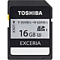 Toshiba EXCERIA 16 GB Class 10/UHS-I (U3) SDHC - 95 MB/s Read - 60 MB/s Write - 5 Year Warranty 1 thumbnail image