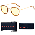 GUNNAR Gaming & Computer Glasses - Atherton, Onyx, Clear Tint - Satin Gold Frame/Amber Lens 1 thumbnail image