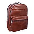 McKlein PARKER, 15” Leather Dual-Compartment Laptop Backpack, Brown 1 thumbnail image