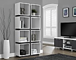 Monarch Specialties 72"H 8-Cube Bookcase, White/Gray 1 thumbnail image