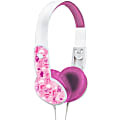 Maxell Safe Soundz Headphone - Stereo - Pink, White - Wired - Over-the-head - Binaural - Circumaural