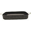 Starfrit The Rock Oven/Bakeware with Stainless Steel Handles (10" x 13" x 2.5" , Oblong) - Baking, Braising, Serving, Browning - Dishwasher Safe - Oven Safe - Rock - Cast Stainless Steel Handle