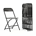 Flash Furniture Hercules Series Plastic Folding Chairs, Black, Set Of 6 Chairs 1 thumbnail image